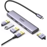 UGREEN USB C Hub 5 in 1, 4K 60HZ HDMI to USB C Adapter Type C Dock Multiport with 4 USB 3.0 Type C to HDMI Hub