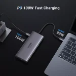 UGREEN USB C Hub 9 in 1 10Gbps USB C 3.2 & USBA 3.2 4K HDMI, 100W Power Delivery, SDTF Card Reader Gigabit Ethernet