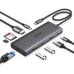 UGREEN USB C Hub 9 in 1 10Gbps USB C 3.2 & USBA 3.2 4K HDMI, 100W Power Delivery, SDTF Card Reader Gigabit Ethernet