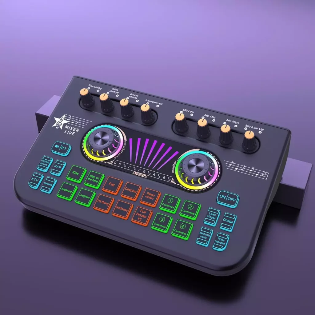 X3 Bluetooth Live Sound Mixer Card, Audio DJ Mixer