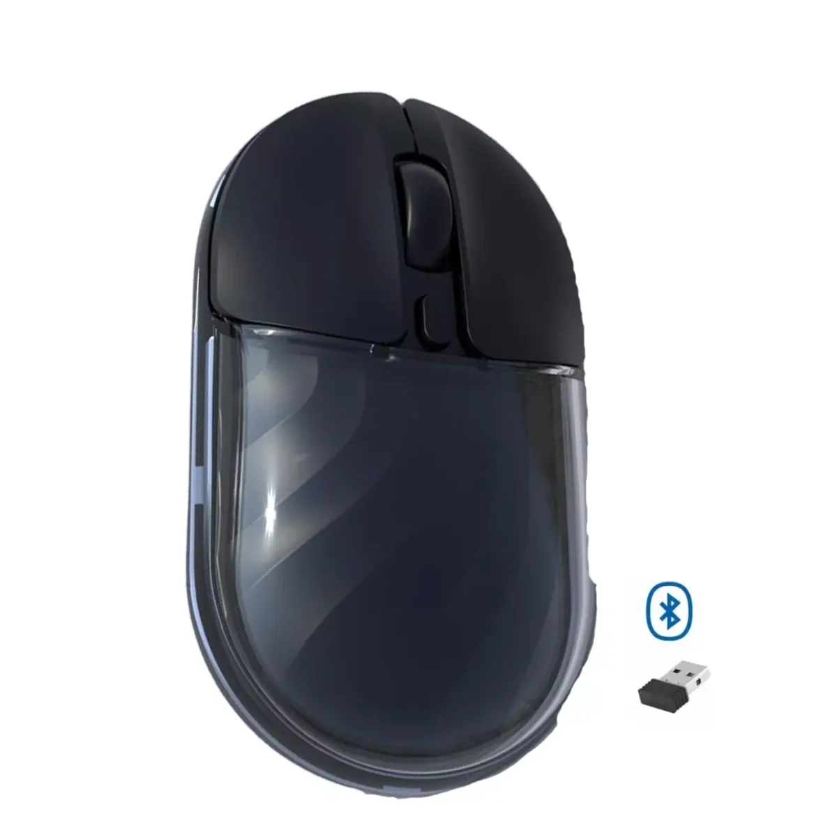 JeDEL WD142 Wireless, Bluetooth Rechargeable Mouse - 1600 DPI Adjustable - Battery Life 180 Hours (Black)