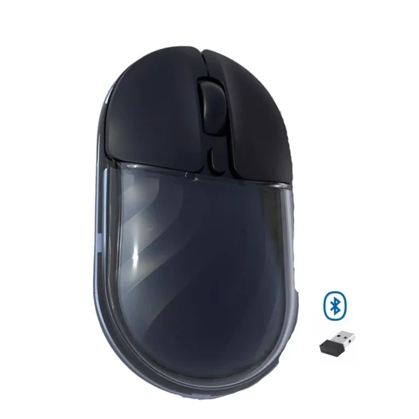 JeDEL WD142 Wireless, Bluetooth Rechargeable Mouse - 1600 DPI Adjustable - Battery Life 180 Hours (Black)