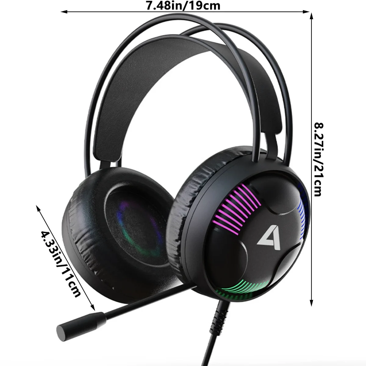 ACESTEK AH11 USB USB RGB Gaming Headset - 7.1 Surround Sound