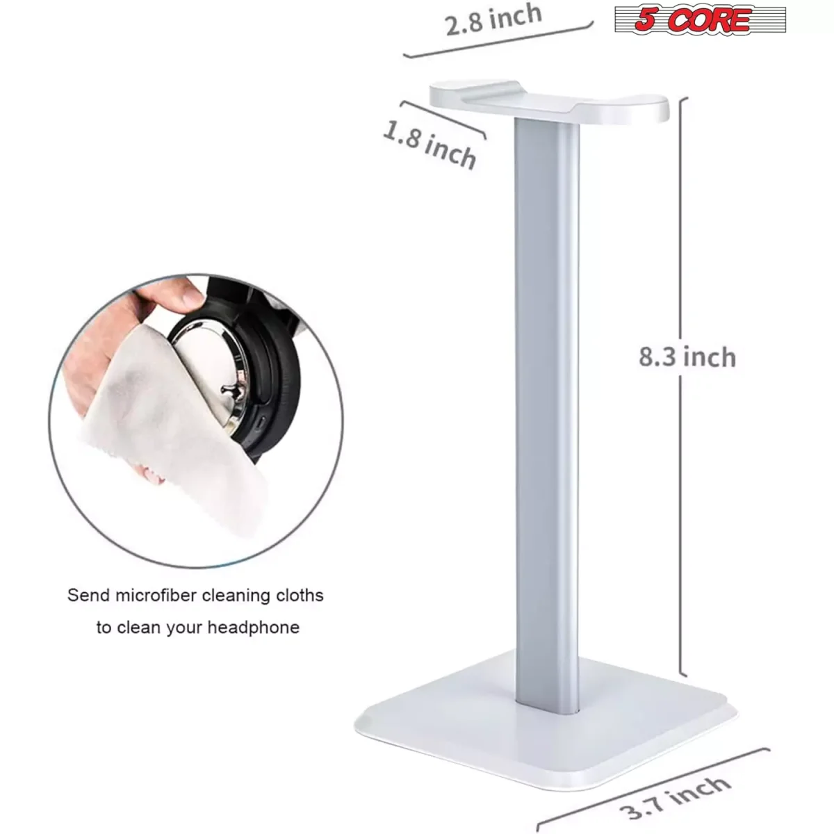 Aluminum Headset Stand (White)