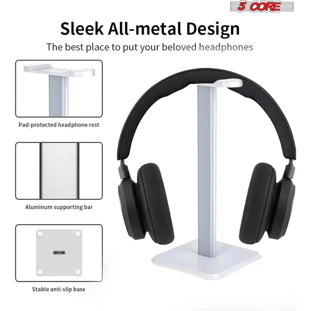 Aluminum Headset Stand (White)