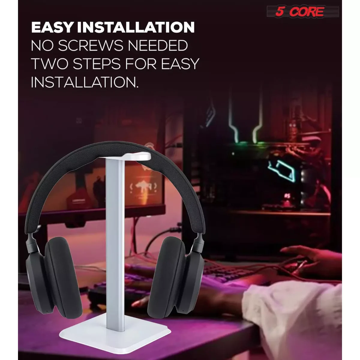Aluminum Headset Stand (White)