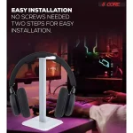 Aluminum Headset Stand (White)