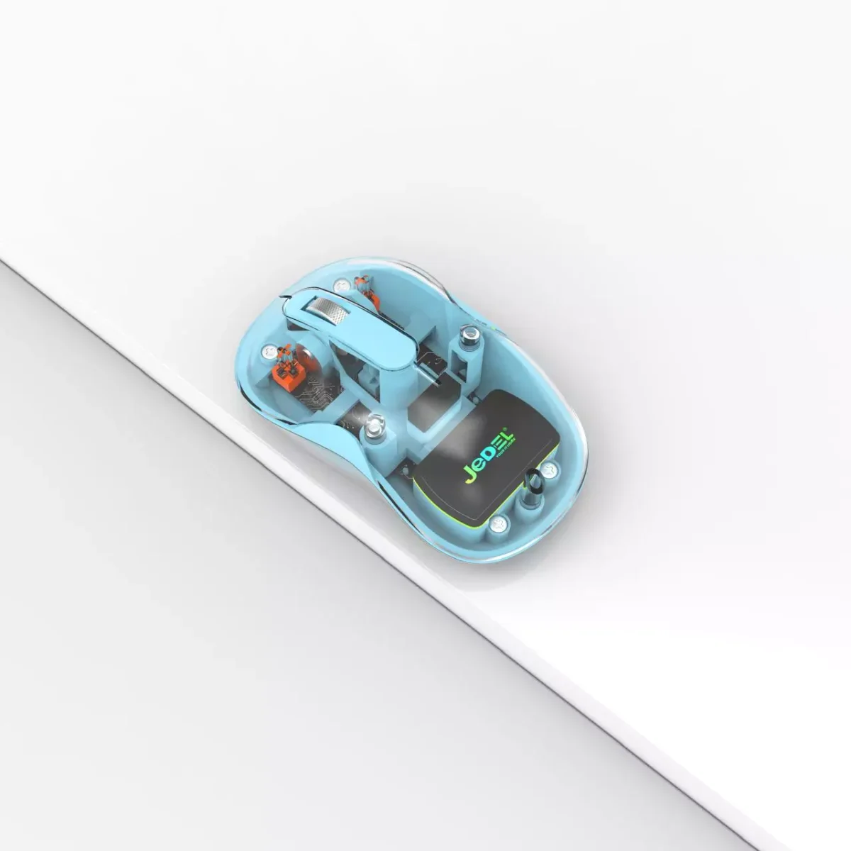JeDEL WD141 Wireless, Bluetooth Rechargeable Mouse - 1200 DPI Adjustable - Battery Life 180 Hours (Blue)