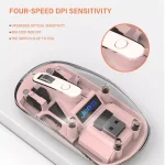 JeDEL Wireless, Bluetooth Rechargeable Mouse - 1600 DPI Adjustable - Battery Life 180 Hours (Black)