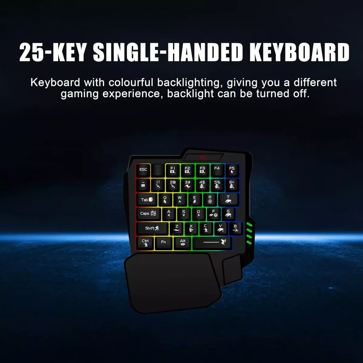 JEDEL K601 One Handed Keyboard 35 Keys