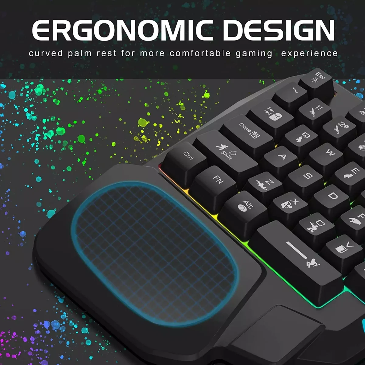 JEDEL K601 One Handed Keyboard 35 Keys