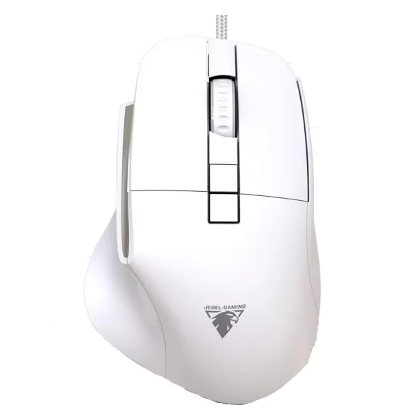 JeDEL CP102 Mouse - Optical Sensor 3600 DPI - 7 Buttons Braided cable (Black)