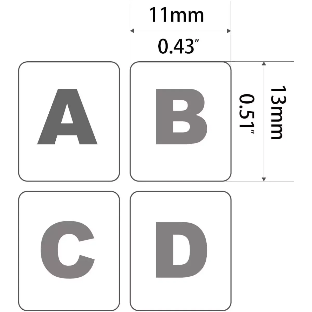 Keyboard Stickers English and Arabic (Black)