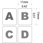Keyboard Stickers English and Arabic (Black)