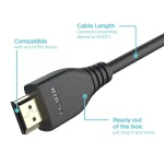 Keymox 8K HDMI Cable 1.8M HDMI 2.1 Cable, 48Gbps Ultra HD High Speed, Support 4K@120Hz & 8K@60Hz, Dynamic HDR,eARCEthernet, Compatible with Apple TV,Nintendo Switch,Roku,Xbox Series XS,PS5,Blu-ray