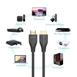 Keymox 8K HDMI Cable 1.8M HDMI 2.1 Cable, 48Gbps Ultra HD High Speed, Support 4K@120Hz & 8K@60Hz, Dynamic HDR,eARCEthernet, Compatible with Apple TV,Nintendo Switch,Roku,Xbox Series XS,PS5,Blu-ray