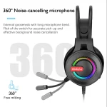Lenovo Thinkplus G80-B USB RGB Gaming Headset - 7.1 Surround Sound - Noise Cancelling Microphone