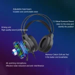 Lenovo Thinkplus G80-B USB RGB Gaming Headset - 7.1 Surround Sound - Noise Cancelling Microphone