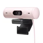 Logitech Brio 500 Full HD Webcam with Auto Light Correction,Show Mode, Dual Noise Reduction Mics (Rose)