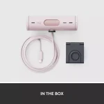 Logitech Brio 500 Full HD Webcam with Auto Light Correction,Show Mode, Dual Noise Reduction Mics (Rose)