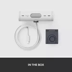 Logitech Brio 500 Full HD Webcam with Auto Light Correction,Show Mode, Dual Noise Reduction Mics (White)
