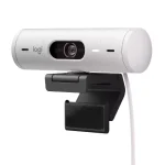 Logitech Brio 500 Full HD Webcam with Auto Light Correction,Show Mode, Dual Noise Reduction Mics (White)