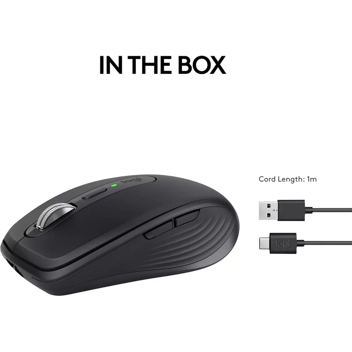 Logitech MX Anywhere 3S Compact Wireless Mouse (Graphite)