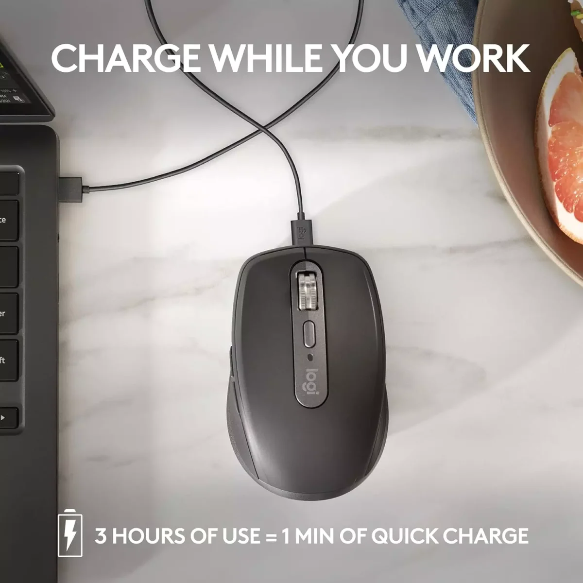 Logitech MX Anywhere 3S Compact Wireless Mouse (Graphite)