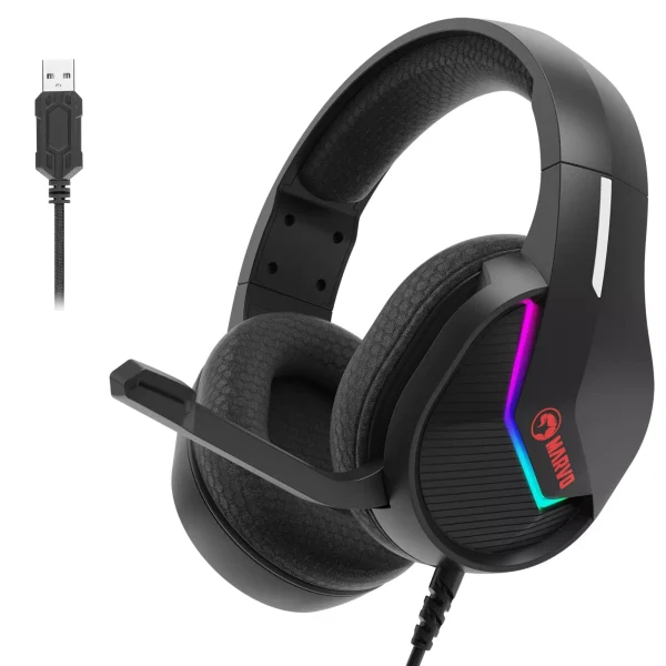 MARVO H8618 Tactic 40 USB RGB Mesh Gaming Headset - Stereo Surround Sound