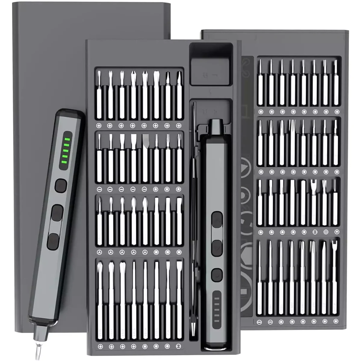 Mini Electric Precision Screwdriver, 68-in-1 400RPM with 5 Torque Settings, 68 Drill Bits