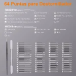 Mini Electric Precision Screwdriver, 68-in-1 400RPM with 5 Torque Settings, 68 Drill Bits