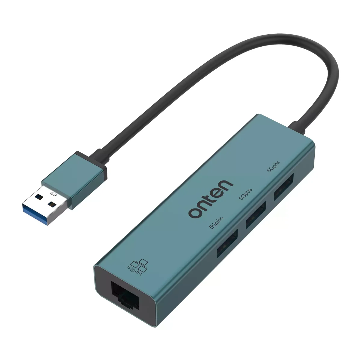 ONTEN 5220 USB3.0 to 3-Ports USB 3.0 Hub with Gigabit Ethernet Adapter