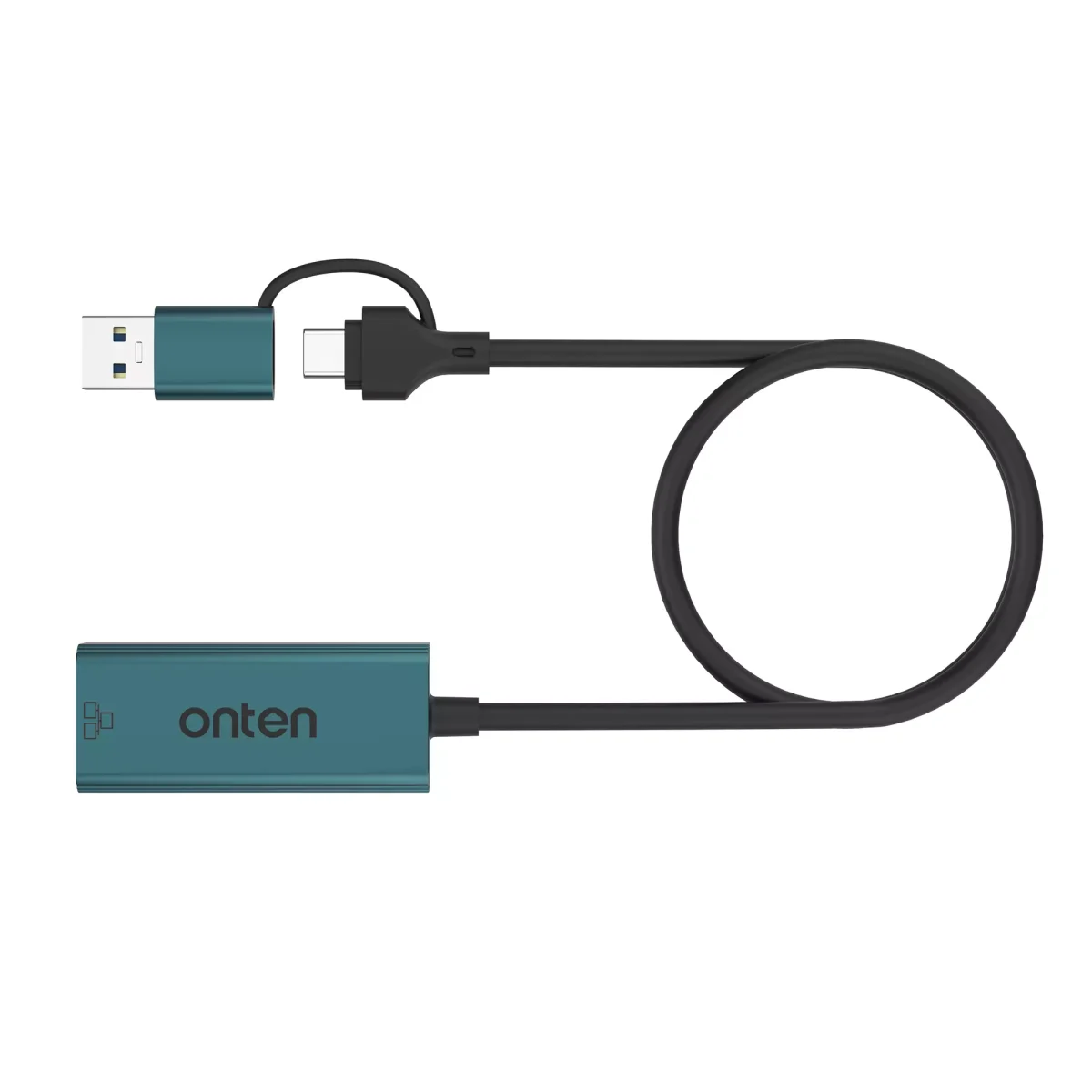 ONTEN Ethernet Adapter USB-A & USB-C RJ45 100M