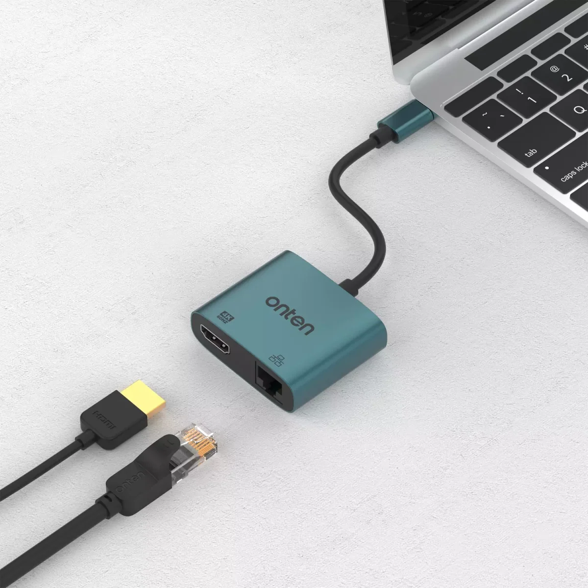 ONTEN UC288 USB-C to HDMI HD Video Adapter with RJ45(100M)