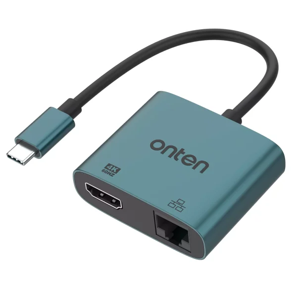 ONTEN UC288 USB-C to HDMI HD Video Adapter with RJ45(100M)