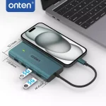 ONTEN UC962 USB C Docking Station HDMI 4K@30Hz, Ethernet RJ45 (100010010), USB 3.0 X4, 3.5mm Audio Jack, SD 3.0TF3.0, USB-C PD 3.0