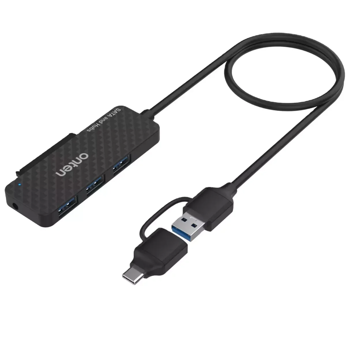 ONTEN UCA312 USB-A & USB-C to SATA Adapter with 3XUSB 3.0 HUB