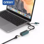 ONTEN UE106+ Ethernet Adapter USB-A & USB-C RJ45 1000M