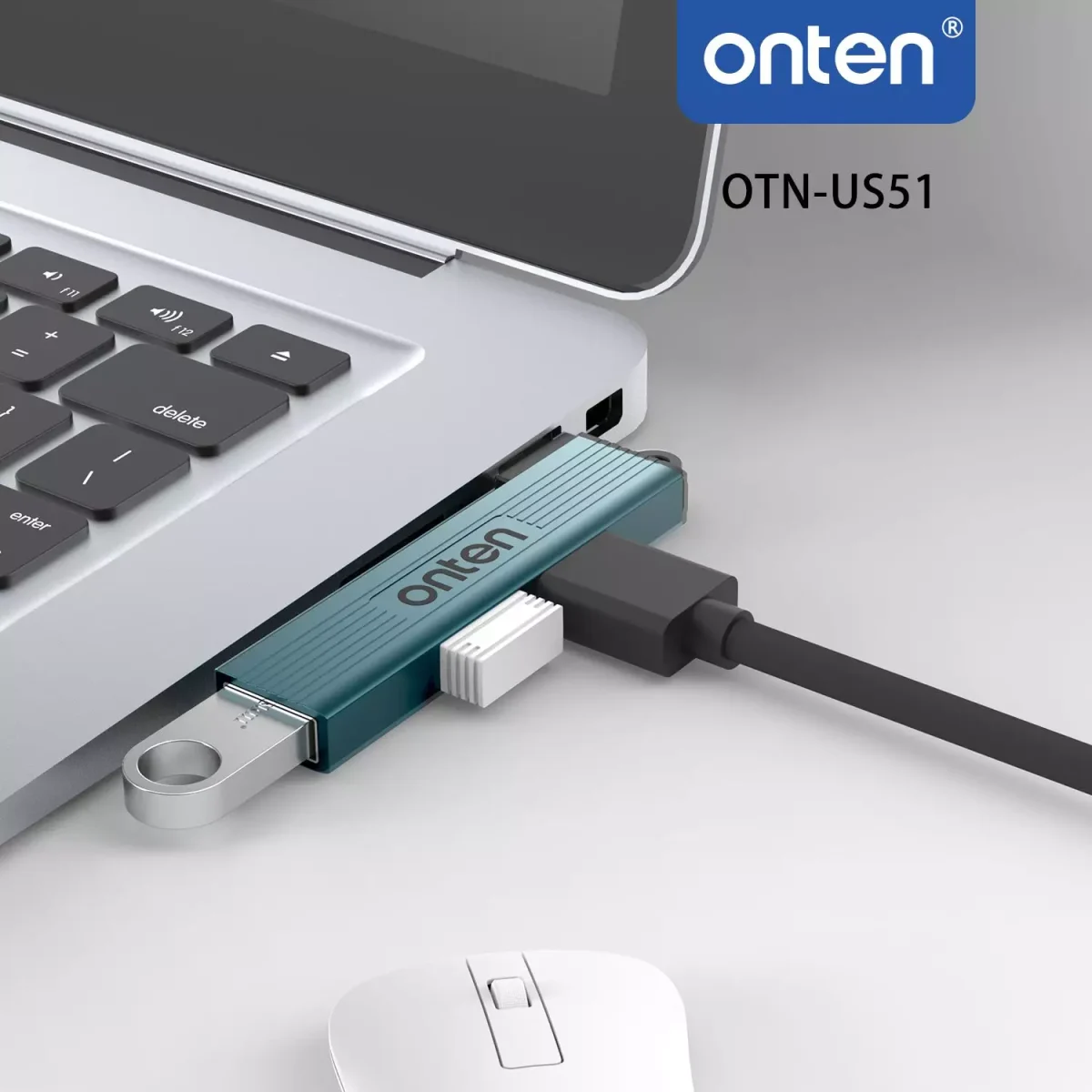 ONTEN US51 3 in 1 USB  HUB to 3 port Hub USB 3.0 X1 USB 2.0 X2