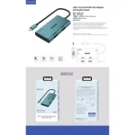 ONTEN M206 USB C HUB 4 IN 1 Multi Stream Dual HDMI 4K @60Hz, VGA and Audio 3.5MM