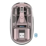 JeDEL WD131P Wireless, Bluetooth Rechargeable Mouse - 1600 DPI Adjustable - Battery Life 180 Hours (Pink)
