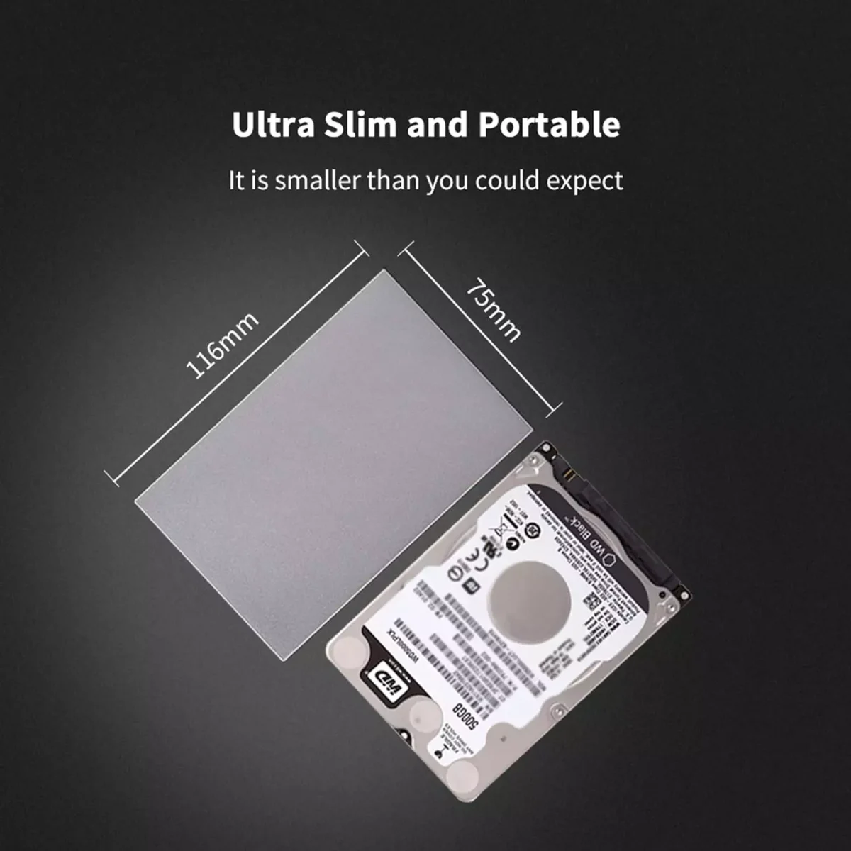 SSK HE-C600 Aluminum 2.5 Hard Drive Enclosure USB C 3.1 Gen 2 (6Gbps)