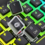 Tezarre TK63 3 Mode Wireless, Bluetooth, Wired RGB Keyboard - Hot Swappable Optical Gateron Black Switch - Pudding Keycaps (Black)