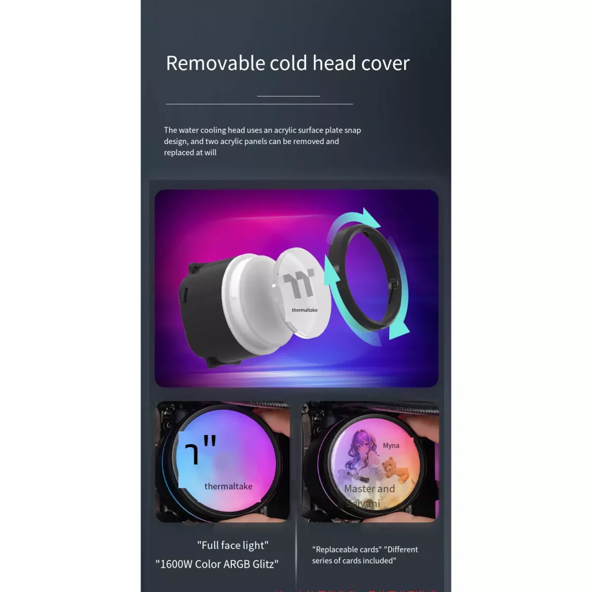 Thermaltake PRO360 360mm With LCD Screen Close-Loop AIO Liquid Cooler, ARGB Sync, 120mm PWM, AMD Ryzen AM5AM4, Intel LGA17001200 (White)