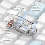 Transparent Wireless, Bluetooth 3 Mode Silent Mouse