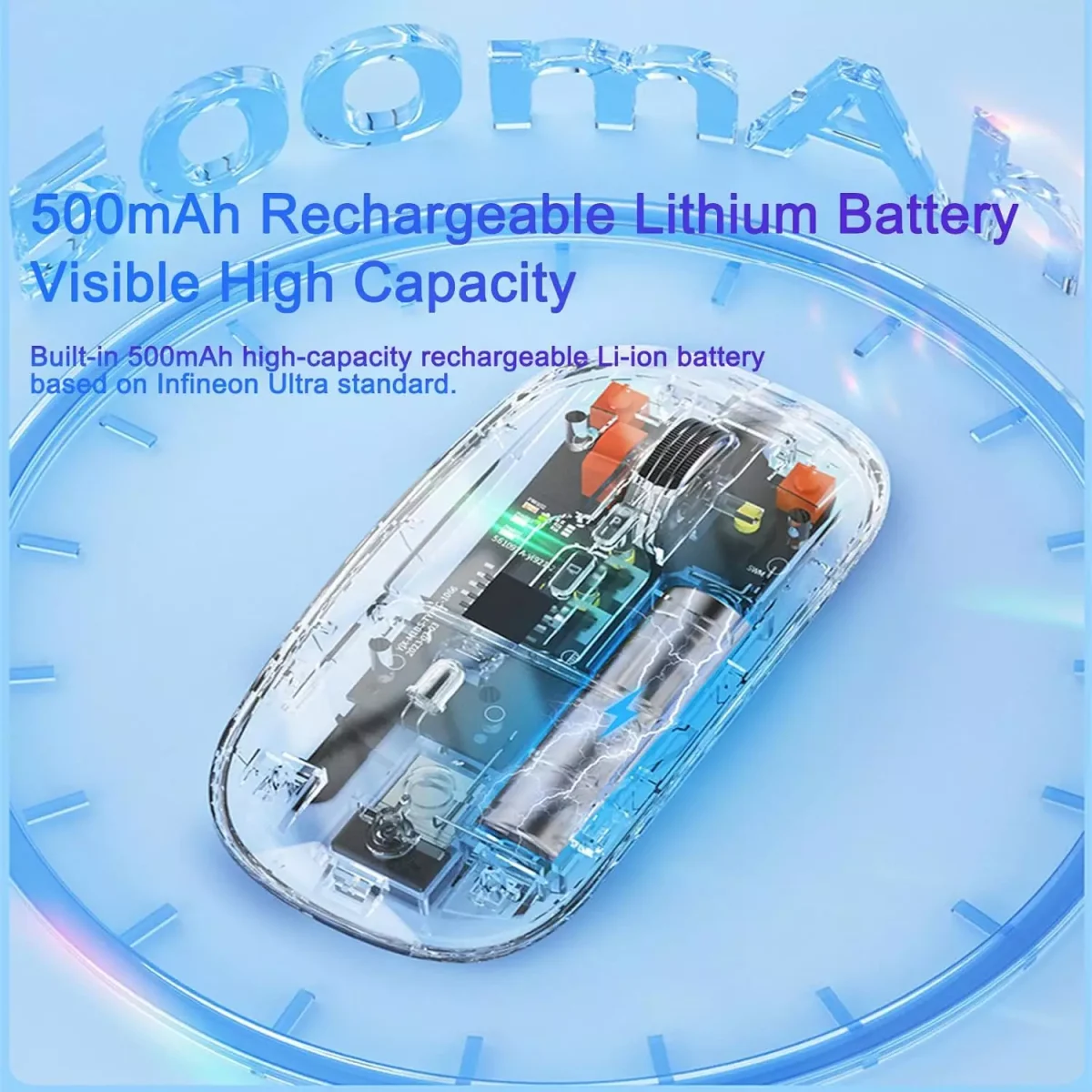 Transparent Wireless Bluetooth Silent Mouse