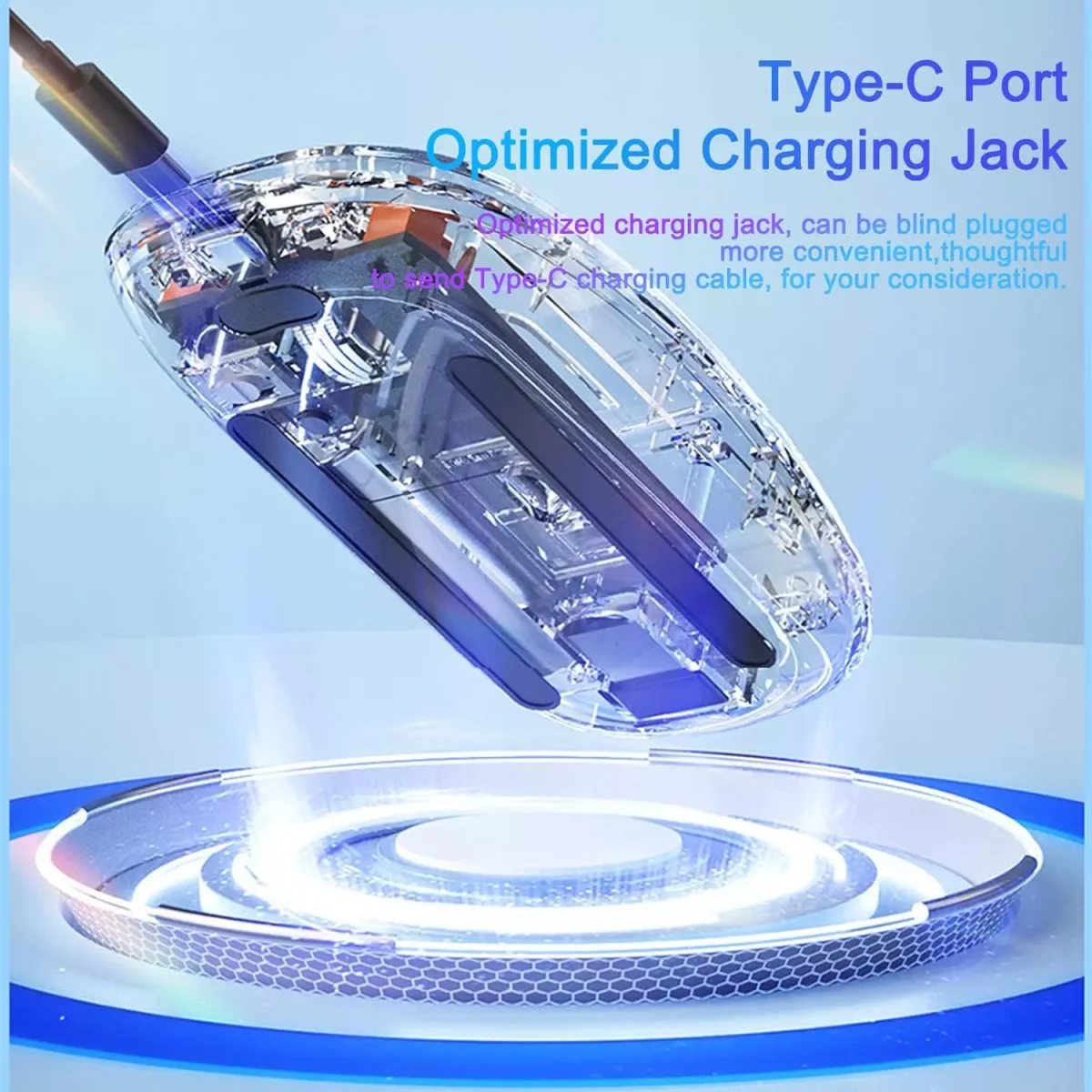Transparent Wireless Bluetooth Silent Mouse
