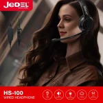 JEDEL HS-100 USB Headset - Noise Cancelling Microphone - In-Line Volume Control - Mic On/off Switch