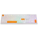 XTRIKE ME KB512 Gaming Keyboard - mechanical feeling - Rainbow LED Lighting (White Orange)