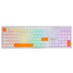 XTRIKE ME KB512 Gaming Keyboard - mechanical feeling - Rainbow LED Lighting (White Orange)